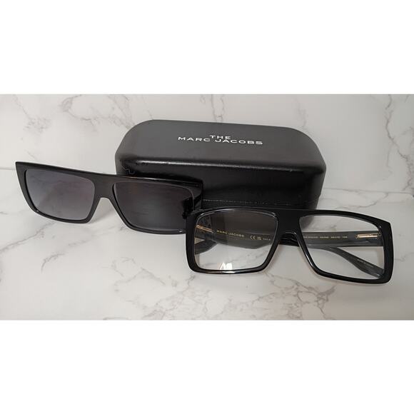 MARC JACOBS 2 in 1 Demo Prescription Lens & Magnetic Clip On Sunglasses - NEW - Picture 1 of 8